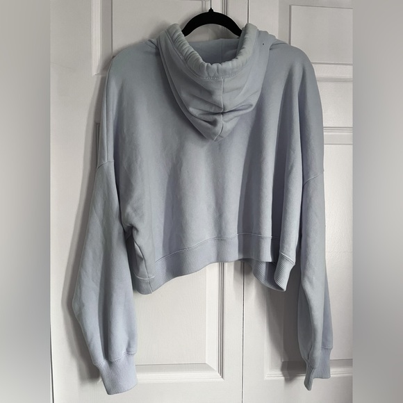 Hollister Pale Blue Cropped Hoodie - Picture 2 of 3
